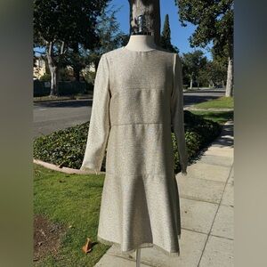 NWT Oscar de la Renta shimmering gold midi dress - size 8